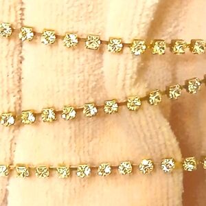 Blingy Shimmery Rhinestones Belt Or Long Necklace! 3' QUALITY!